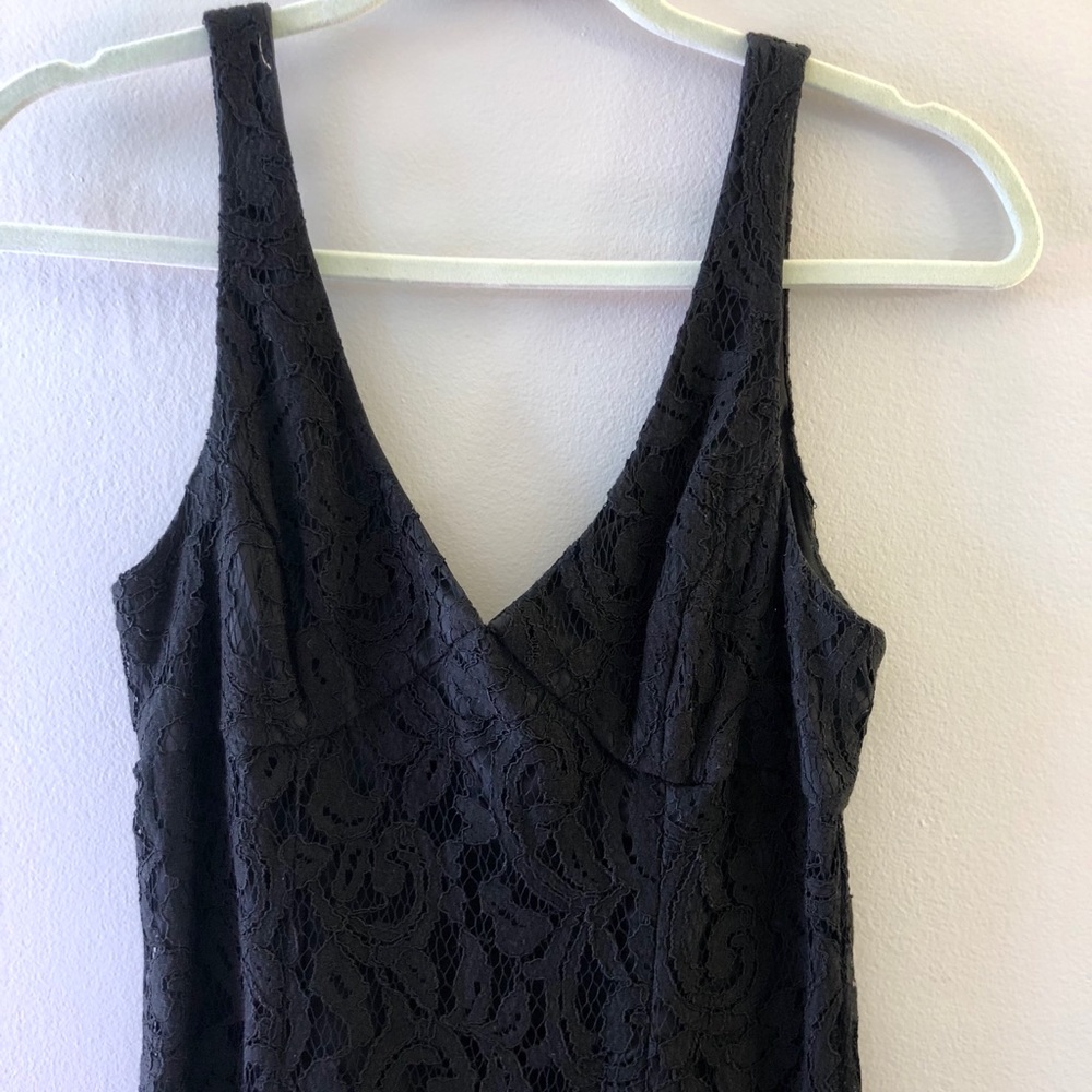 BCBGeneration Floor Length Black Lace Dress - Picture 2 of 3